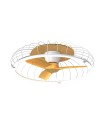 NATURE * VENTILADOR PLAFÓN LED BLANCO/HAYA CON MANDO
